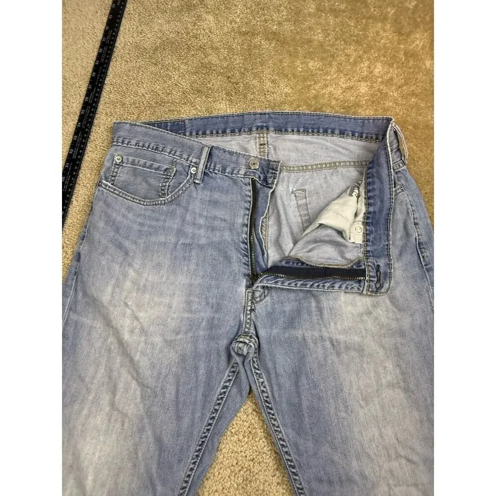 Levi's 559 Jeans Mens 36x30 Distressed Light Wash Denim Straight Leg 2016 A239